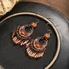 로즈 Goldn Tassel earring 여성을위한 보헤미아 민족 매달려 귀걸이 여성 Brincos 인도 보석 액세서리