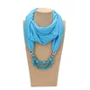 Pendant Necklaces Ahmed Fashion Geometric Beads Long Maxi Scarf For Women Boho Collar Shawl Scarves Choker Jewelry