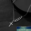 Vintage Gothic Crosses Pendants Necklace Silver Color Street Style Necklaces For Men Women Men's Neck Chains On The Neck Jewelry