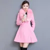 Wollmantel Frauen Winter Wollmischungen Jacken Rosa Plus Size Jacke Herbst Khaki Elegante Mode Kleidung Warme Mäntel LR751 210531