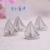 Wedding Supplies Beach Theme Place Card Holders Silver Sail Boat Table Number Cards Clips Picture Name Frame SN2729