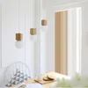 Modern enkelhet LED E27 Wood Pendant Light Home Improvement Lampor Trä dekoration hänge lampa