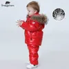 Orangemom Rússia Inverno Inverno Conjuntos de Roupas de Meninas Vestuário Ano Véspera Meninos Parka Kids Jackets Casaco Down Snowsuit 2-6Year 211027