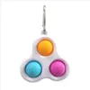 Kids Adult Bubble Poppers Fidget Finger Game Toys Simple Key Ring Keychain Bag Pendant Tiktok Toy Products Stress Relief Fingers Bubbles H417CVS