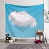 Tapijten Blauw Wit Wolk Opknoping Doek Art Wall Digital Printing Tapestry / Wall Deken / Strandhanddoek Grote formaat Decoratief