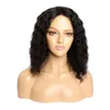 Parrucche bob brasiliane a onde profonde per donne nere Parrucca riccia sintetica con colore nero naturale senza colla centrale Hairfactory diretto
