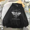 Diabeł Zima Dark Punk Kobieta Vintage Harajuku Casual Moda Cartoon Print Plus Size Luźna Gothic Hooded Bluza 211109