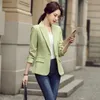 Damesjack Plus Size S-4XL Herfst Slim Fit Plaid Ladies Blazer Temperament Office Hoogwaardige Small Suit 210527