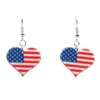 New American Flag Acrylic Butterfly Heart Shaped Earring Studs Korean Dangle Tea Luxury Smycken Earringar Mode Smycken 2020 Q0709