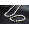 Whole AAAA White Necklace Natural Round Pearl Jewelry for Women Girls Gift