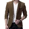 Merk heren corduroy blazers herfst lente mode mannelijk dikke casual suit jas heren mannen blazer masculino kleding uit voortERing homme homme