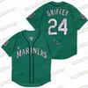 24 Ken Griffey Jr. 1995 75e 3 Alex Rodriguez Cousu Blanc Vert Haute Qualité En Stock Maillots De Baseball