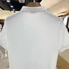 Stretch Cotton Polo Shirt med nylon detaljer Mens Designer Polo Shirt T Shirts Märke Men Polos High Streetwear