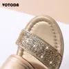 Été femmes paillettes pantoufles compensées plate-forme tongs Bling Sexy haut talon diapositives PU doux chaussures décontractées dames en plein air sandales Y0731