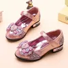 Scarpe in pelle per ragazze primavera bambini scarpe da cartone animato con suola morbida scarpe da principessa e bambine con nodo a fiocco 210713