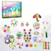 Calendario del conto alla rovescia Giocattoli pasquali Mini Feel Fidgety Stress Relief Giocattoli per adulti Regalo per bambini