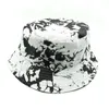 Women White Tie Dye Bucket Hat Washed Cotton Twill Fisherman Summer Spring Sun Protect Girls Pink Dyed Wide Brim Hats