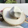 Mulheres Rafficia Palha Praia Handmade Woven Jazz Sun Block UV Proteção Ampla Brim Visor S Homens Panama Hat Fedora