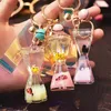 Fashion Accessories Glitter Hourglass Quicksand PVC Key Backpack Pendant Couples Women Men Boyfriend Friend Keychain Gift