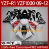 Yamaha YZF-R1 YZF1000 YZF 1000 CC R 1 2009-2012 Bodywork 92NO.23 1000CC YZF R1 YZFR1 09 10 11 12 YZF-1000 2009 2011 2012フェアリングキットブルーブラックBLK