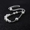 Stainless Steel Peal Ball Beads Mens Choker Chain Necklace Hip Hop Rapper Jewelry Gift For Women Chains4775470