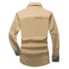 Shirts Men Cotton Casual Slim Fit Fashion Long Sleeve Military Safari Style Cargo Work Man Clothing Plus Size 5XL Men's