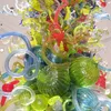 Modern Yüksek Tavanlar Kolye Lamba Uzun Merdiven El Üflemeli Cam Chihuly Avize Renkli İç Mekan Işıkları ve Aydınlatma