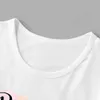 Arrival Letter Print White Cotton T-shirt for Mom and Me 210528