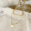 Vintage ketting op nek goud kleur ketting vrouwen juwelen gelaagde accessoires voor meisjes kleding geschenken mode hanger
