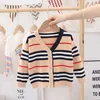 Babyjongen kleding winter lente herfst gebreid vest trui baby kinderen kleding jongens meisjes plaid truien kinderen dragen Y1024