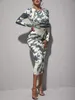 SXY Rückenfreies, figurbetontes Kleid mit Grafikdruck SIE