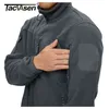Tacvasen Winter Tactical Fleece Jacket Mens Army Wojskowy Polowanie Termiczne Ciepłe Bezpieczeństwo Pełna Zip Połowów Płaszcze Zewnętrzne 211217