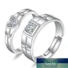 Mode Glänsande Cubic Zirconia 925 Sterling Silver Lovers`Couple Bröllop Ringar Smycken För Kvinnor Ring Set Inga Fade Fabrikspris Expert Design Kvalitet Senaste Style