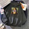 2021 Mjukt Märke Sportkläder Mona Lisa Rolig Lollipop Lips Utskrift Man Sweatshirt Thermal Vintage Män Hoodie Oversized Hoodies H1218