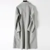 Women's Wool & Blends Casaco Feminino Women Autumn Winter Double Breasted Maxi Long Coat Female Outerwear Manteau Femme LX1985 Bery22