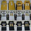 NCAA 대학 남성 농구 Tim Duncan Jerseys 21 Wake Forest Demon Deacons Chris Paul Jersey 3 University 옐로우 블랙 화이트 컬러