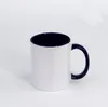 Tasses vierges par Sublimation, bricolage, transfert de chaleur, impression, tasse d'eau à l'intérieur des tasses vierges, tasse à poignée colorée wmq1017