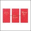 Cadeau cadeau événement fête fournitures fête maison jardin 36pcs mode style chinois enveloppes d'argent chanceux paquets rouges rétro pour l'anniversaire de l'année W