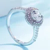 Edelsteen dames diamanten ring ronde cyrstal verloving trouwringen band sieraden wil en sandy cadeau