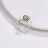 6 Kolory Real Sterling Silver Pierścień Szmaragd Gemstone Cubic Cyrkon Rings Dla Kobiet Wedding Party Pierścień Srebrny 725 Z2
