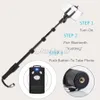 1288 Treppiede portatile Bluetooth allungabile per selfie stick + supporto per telefono + otturatore Bluetooth per fotocamera