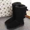 Women Snow Boots 100% Cowhide Leather Ankle Boots Warm Winter Boots Woman shoes large size 4-10