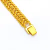 12mm Beads Mesh Men Bracelet Wrist Chain 18k Yellow Gold Filled Classic Fashion Jewelry Gift5010413