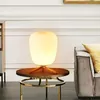 E27 lampade ultra moderne mini moda paralume glassato glassato e lampada da tavolo di studio con texture di staffa di legno con sorgente luminosa US Plug