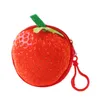 Bärbar söt plysch myntväska Frukt Små myntväska Zipper Små handväska Myntväska Barnfödelsedagspresent
