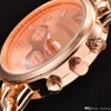 Reloj de oro de Ginebra para mujer, cadena de vaquero a la moda, relojes de cuarzo para ropa, reloj de vestir para mujer, reloj de pulsera Retro Punk luminoso