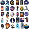 100PCS-Pack Space Utforska Astronaut Cool Cute Lovely Vinyl Klistermärke Vattentät klistermärken för vattenflaska Laptop Planner Scrapbook Wall Skateboard Organizer Dekaler