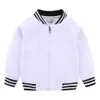 Mudkingdom Girls Boys Baseball Jacket Quick-dry Plain Kids Spring Autumn Clothes for Boy Baseball Outerwear Zip Up Loose Clothes 211023