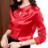 春の女性の正方形の襟のシャツの女性の長袖の泡韓国のプラスサイズワインレッドスリムショートトップ210601