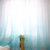 Gradient with two color Voile Window Treatment kitchen Yellow Tulle Drape Window Curtain for Living Room Sheer Fabric WP185#30 210712